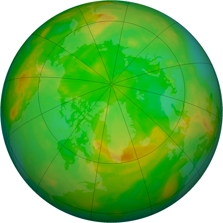 Arctic ozone map for 09 July 1979